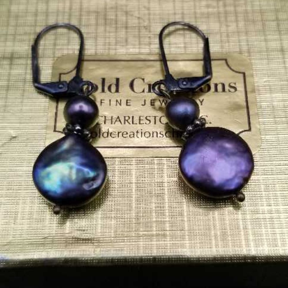 Mother of pearl fine jewelry droplet earrings E0173